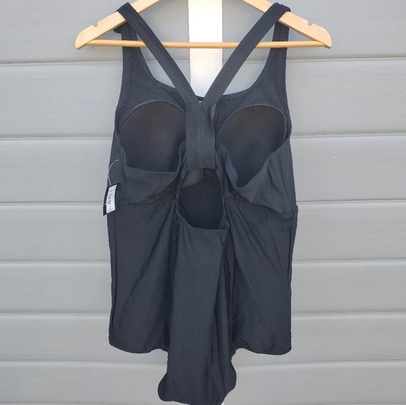 Torrid Swimsuit Women’s Black Mesh Inset Keyhole Wireless Active Size 3 - Picture 3 of 7